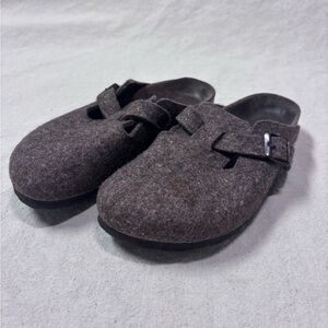 Birkenstock Women's Brown Wool Clogs
